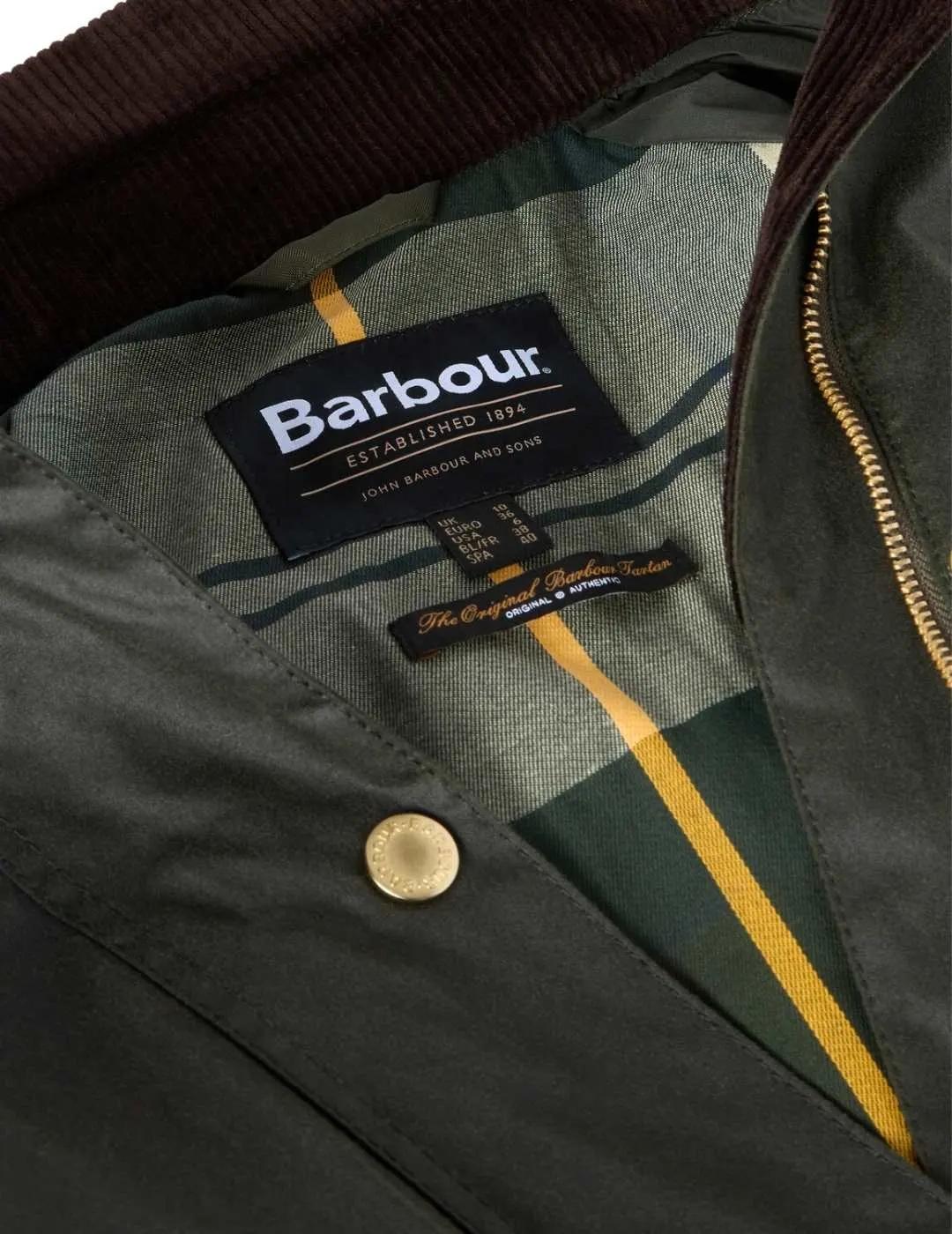 Barbour Chaqueta Reighton Wax Verde