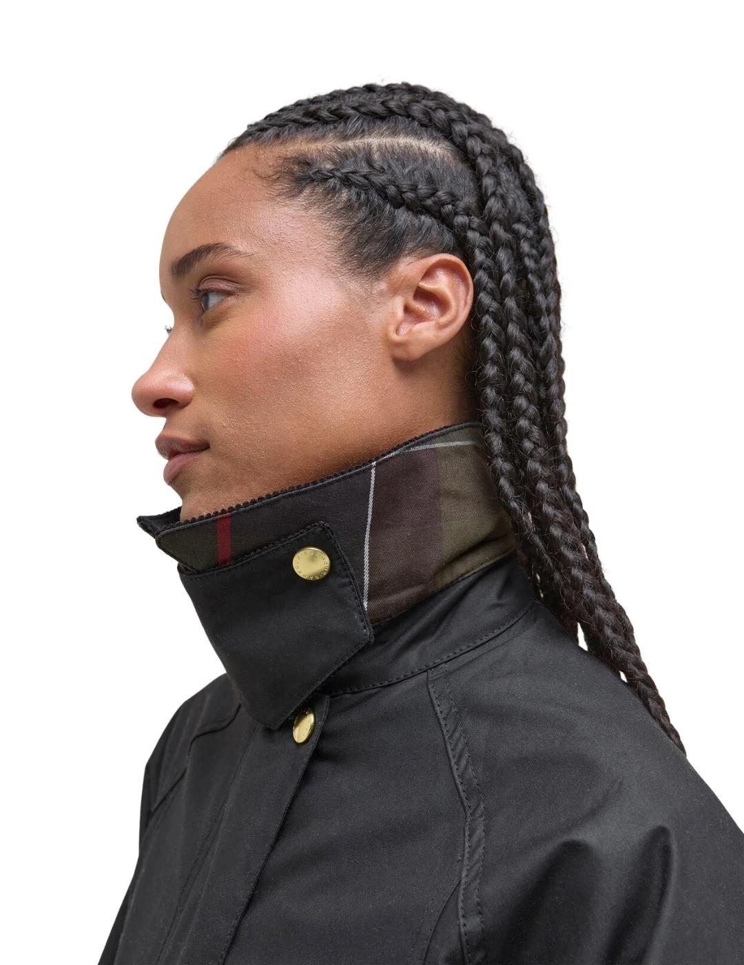 Barbour Chaqueta Modern Beadnell Wax Negro