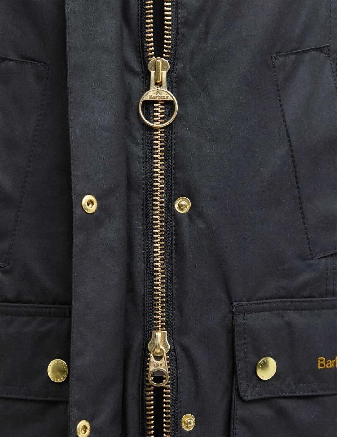 Barbour Chaqueta Modern Beadnell Wax Negro