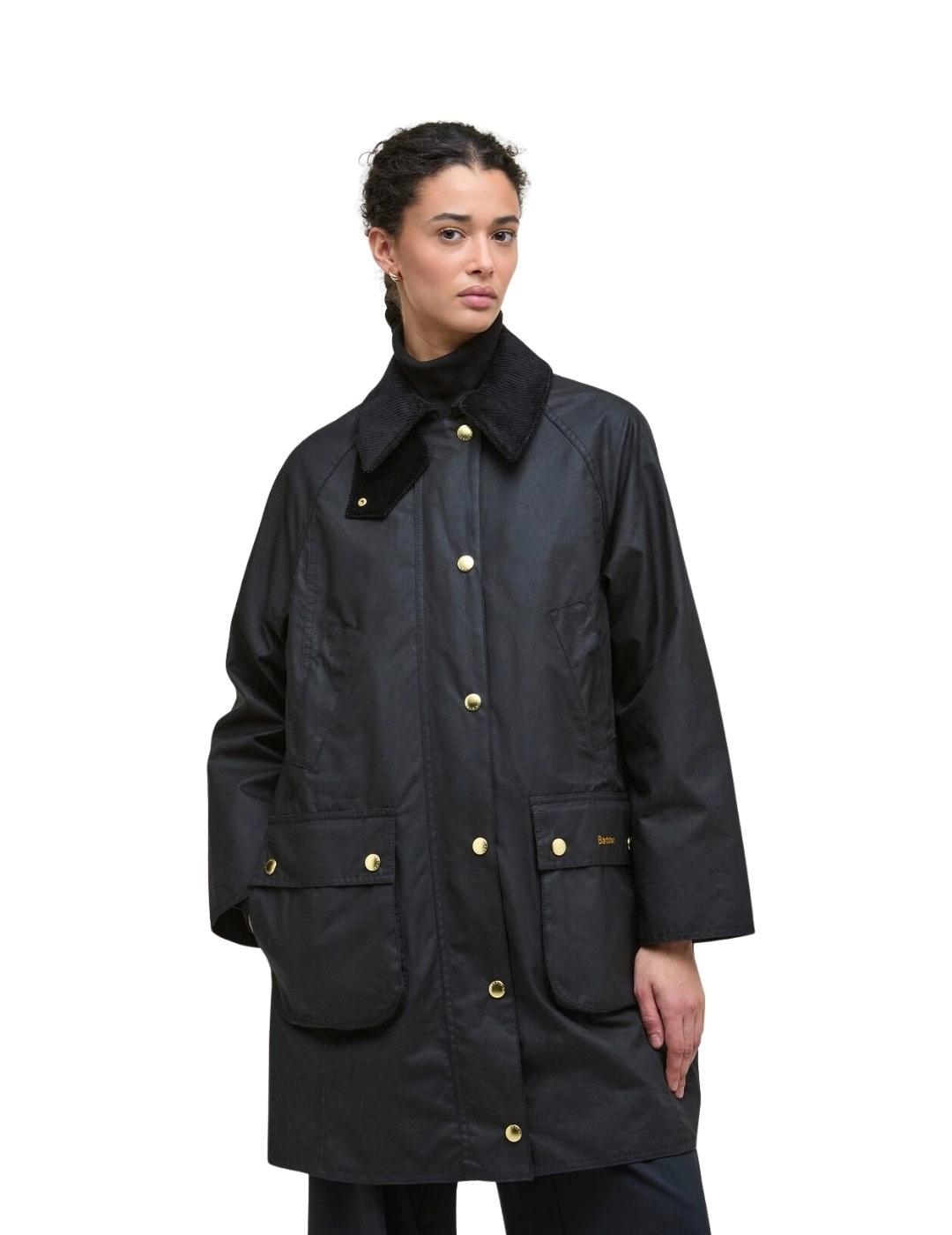 Barbour Chaqueta Long Beadnell Wax Jacket Negro