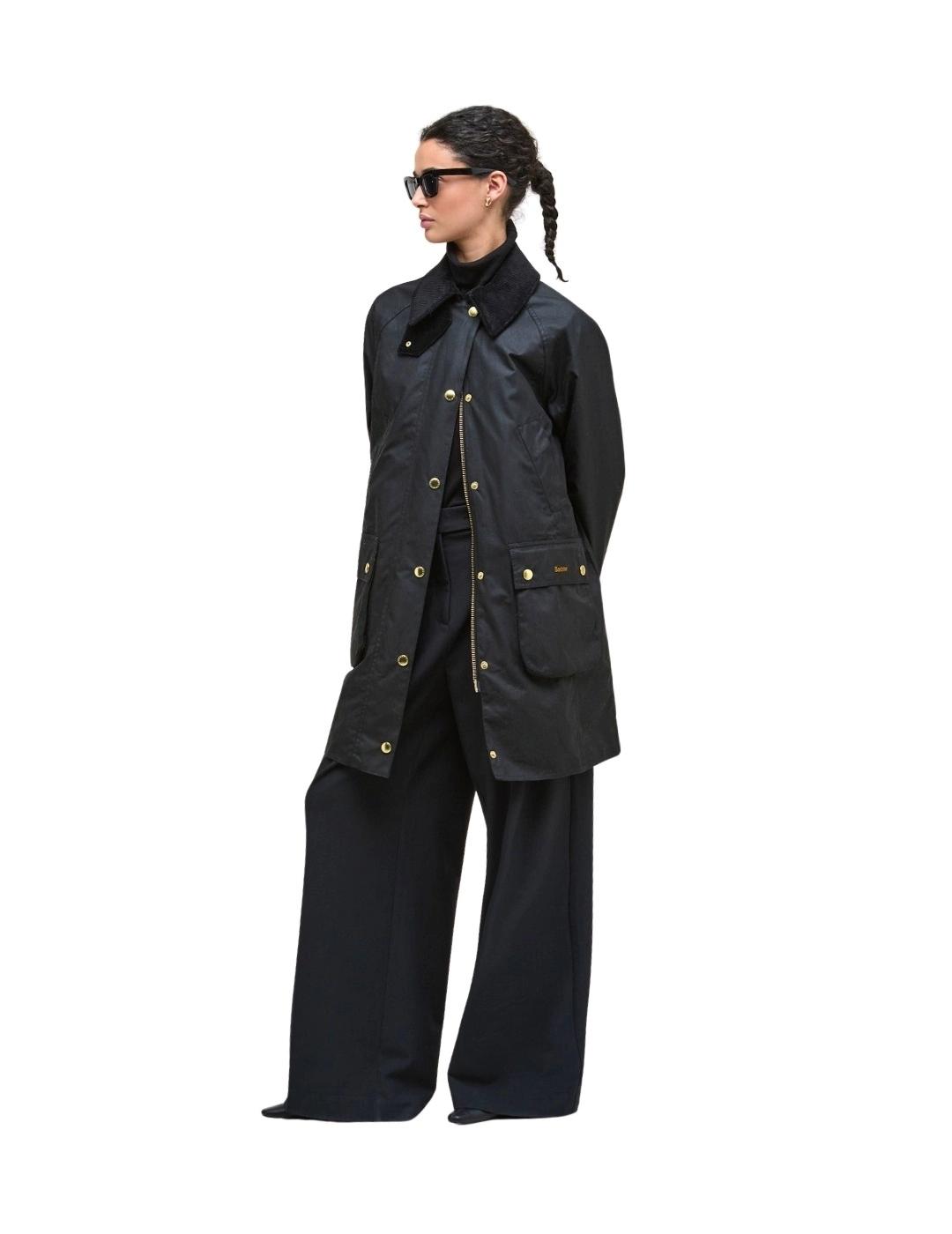 Barbour Chaqueta Long Beadnell Wax Jacket Negro