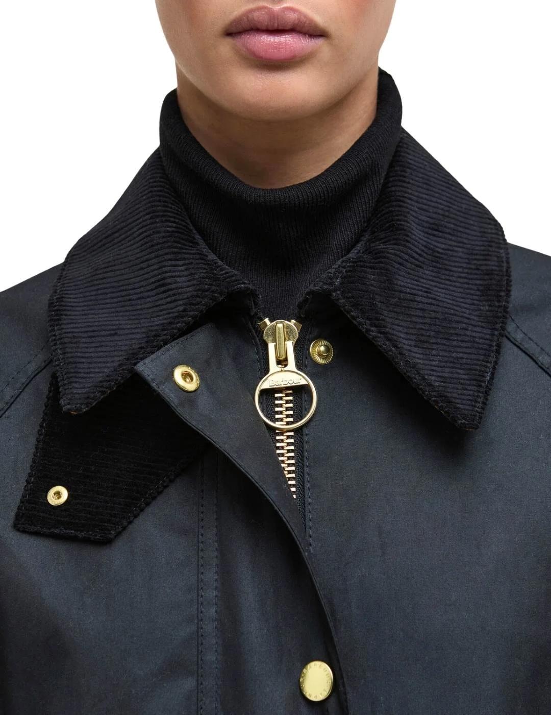 Barbour Chaqueta Long Beadnell Wax Jacket Negro