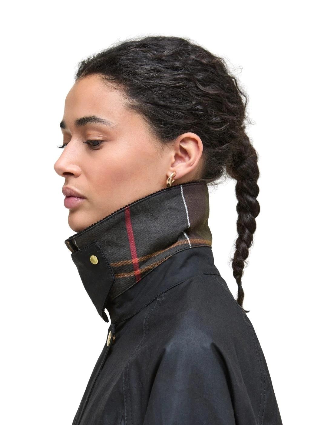 Barbour Chaqueta Long Beadnell Wax Jacket Negro