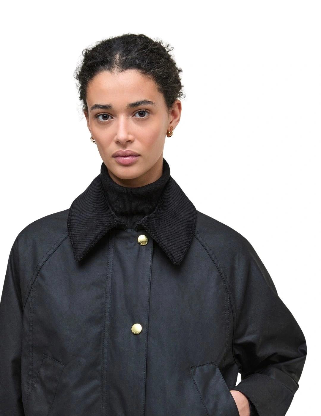 Barbour Chaqueta Long Beadnell Wax Jacket Negro