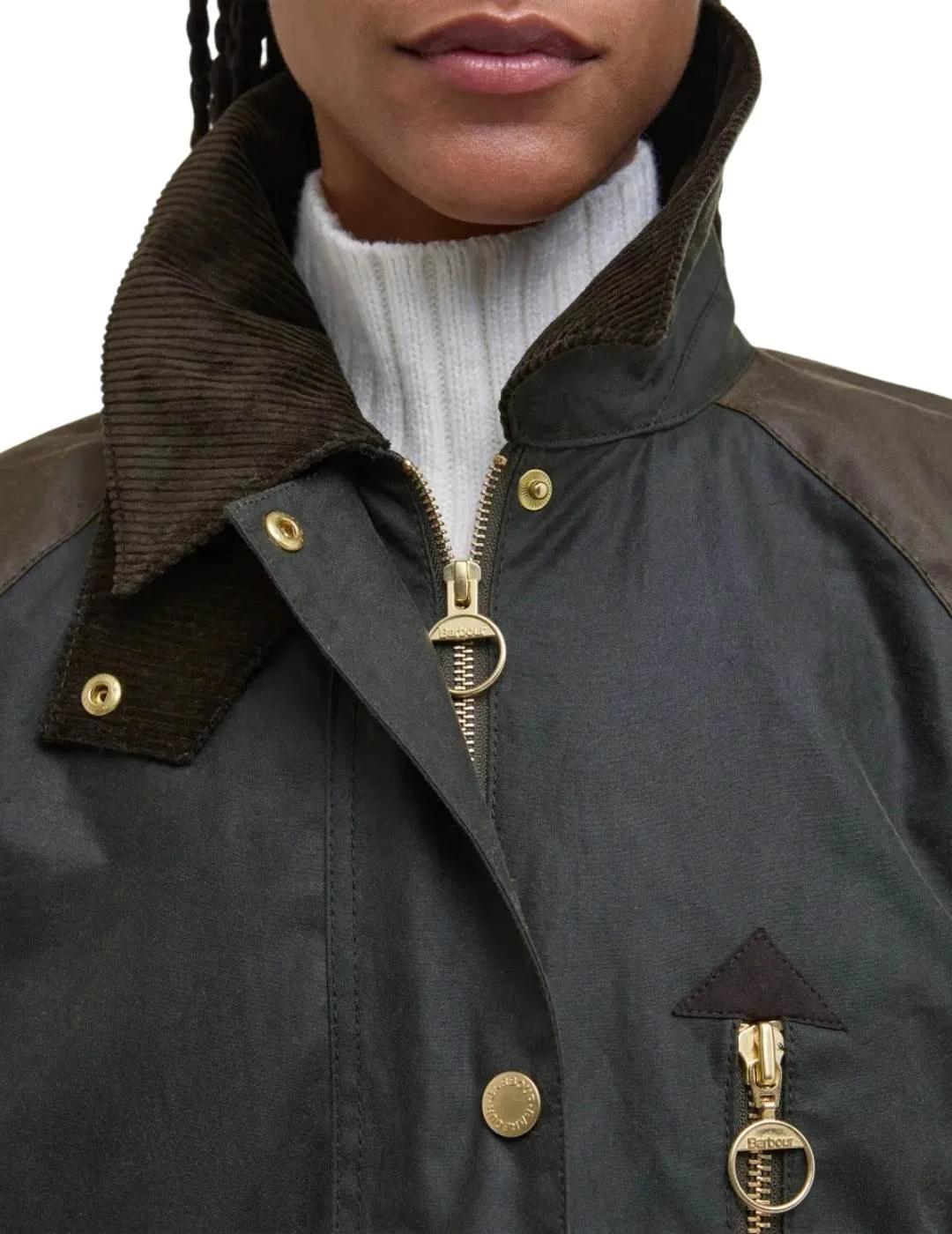 Barbour Chaqueta Evette Wax Verde