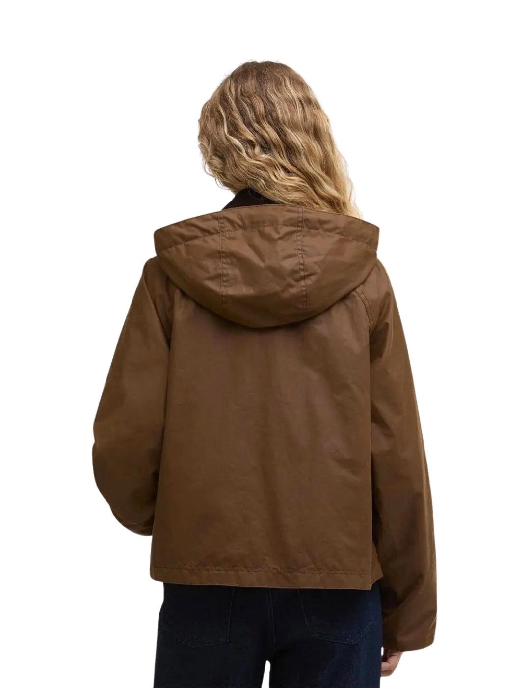 Barbour Chaqueta Myra Wax Duffle Marrón