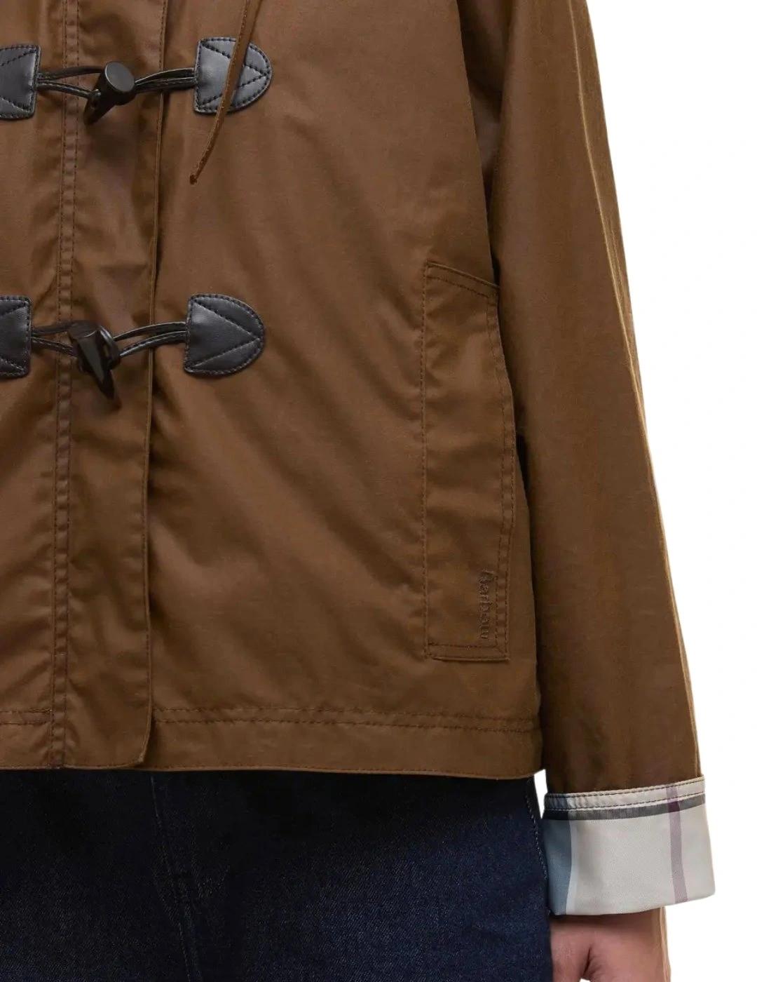 Barbour Chaqueta Myra Wax Duffle Marrón