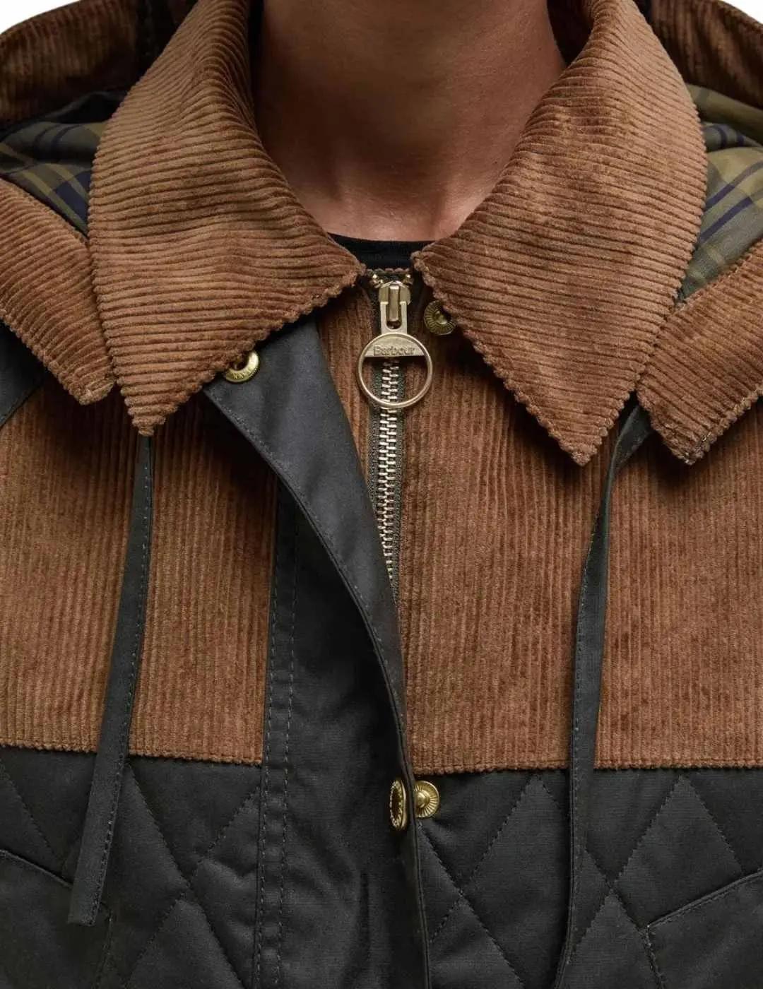 Barbour Chaqueta Imelda Wax Verde y marrón