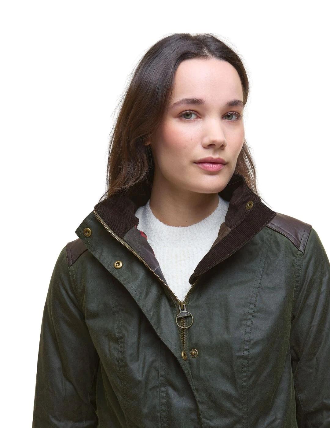 Barbour Chaqueta Fern Wax Verde oscuro