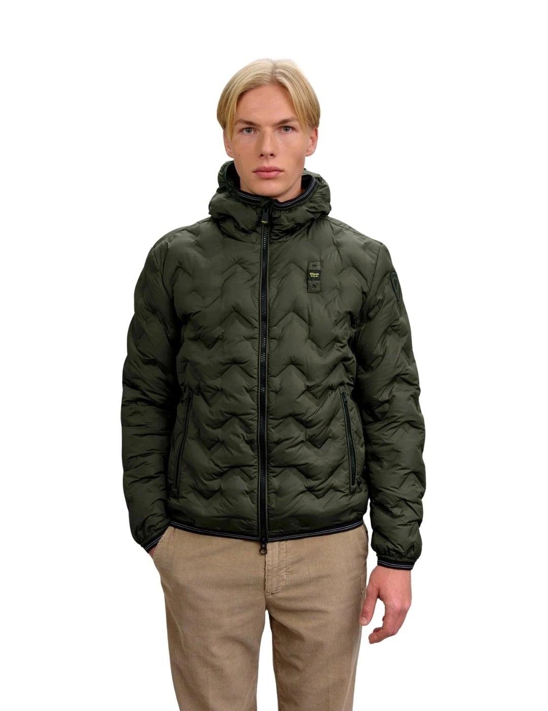 Blauer Plumífero de ángulos Piery Azul