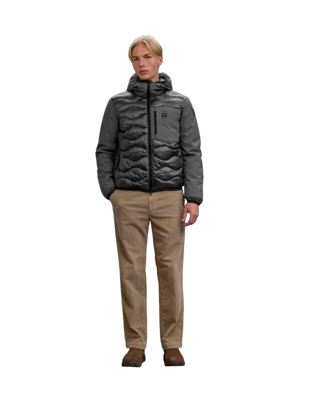 Blauer Plumífero relleno mixto Albert Gris