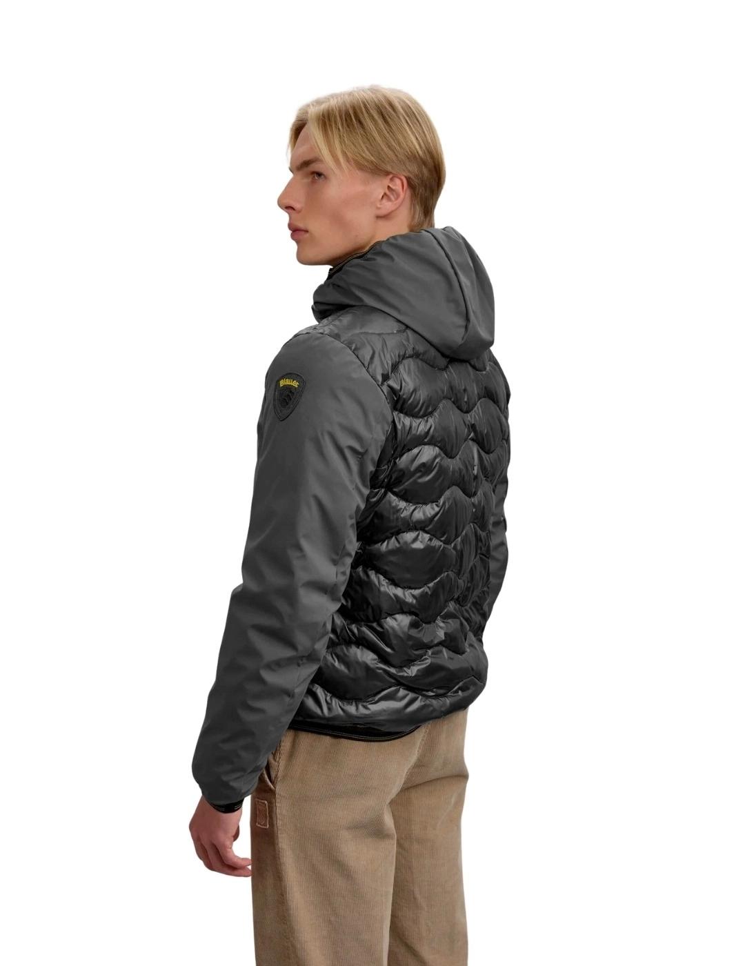 Blauer Plumífero relleno mixto Albert Gris