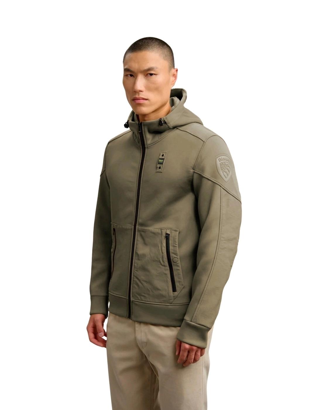 Blauer Sudadera Verde con capucha