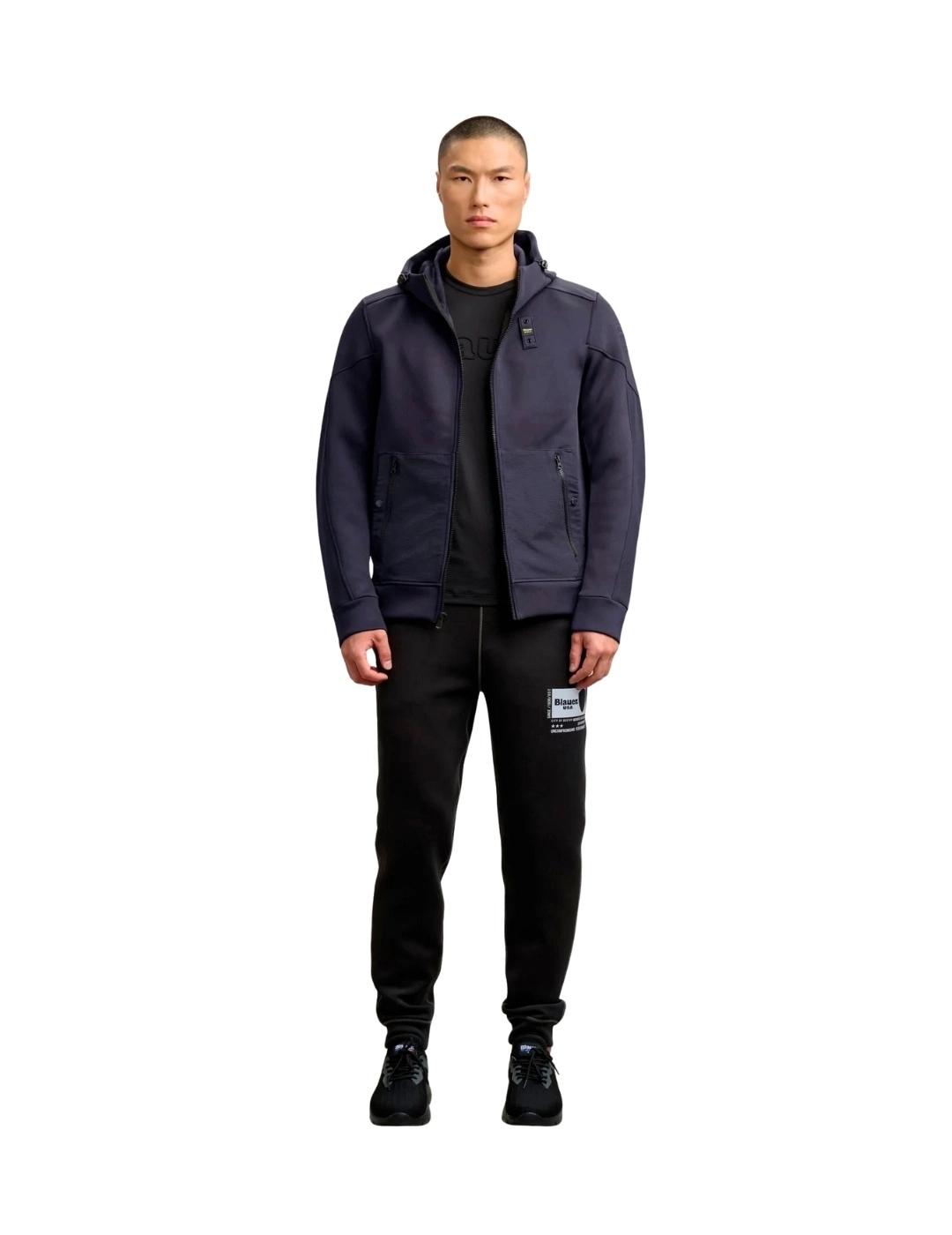 Blauer Sudadera azul marino con capucha