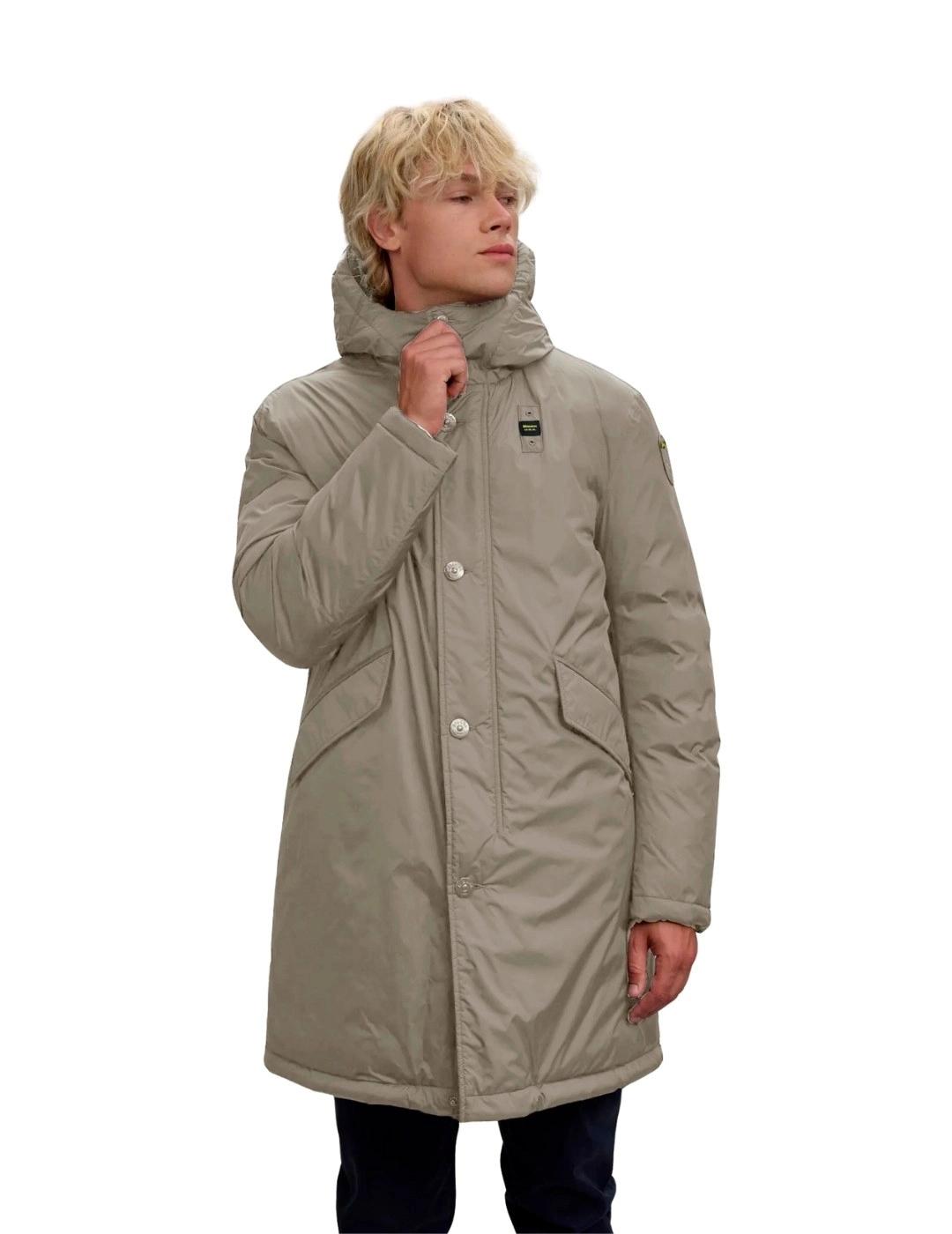 Blauer Parka Impermeable Faywood Beige