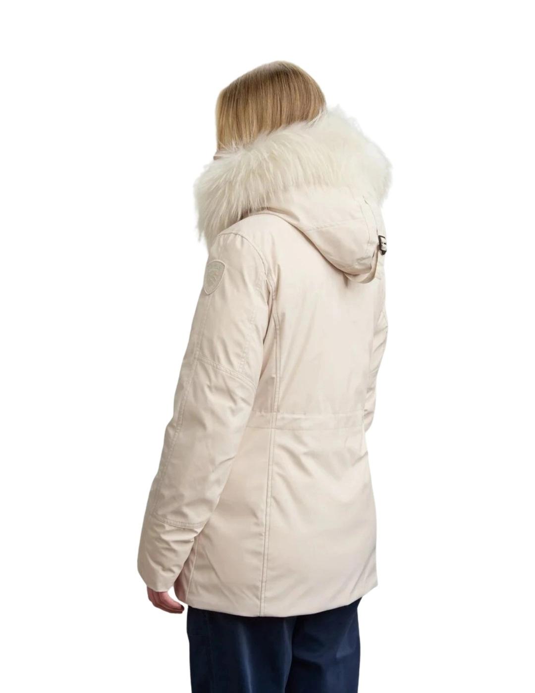 Blauer Parka acolchada Irma Crema