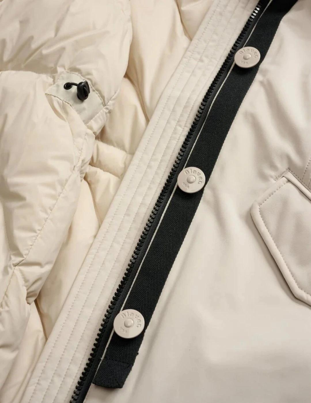 Blauer Parka acolchada Irma Crema