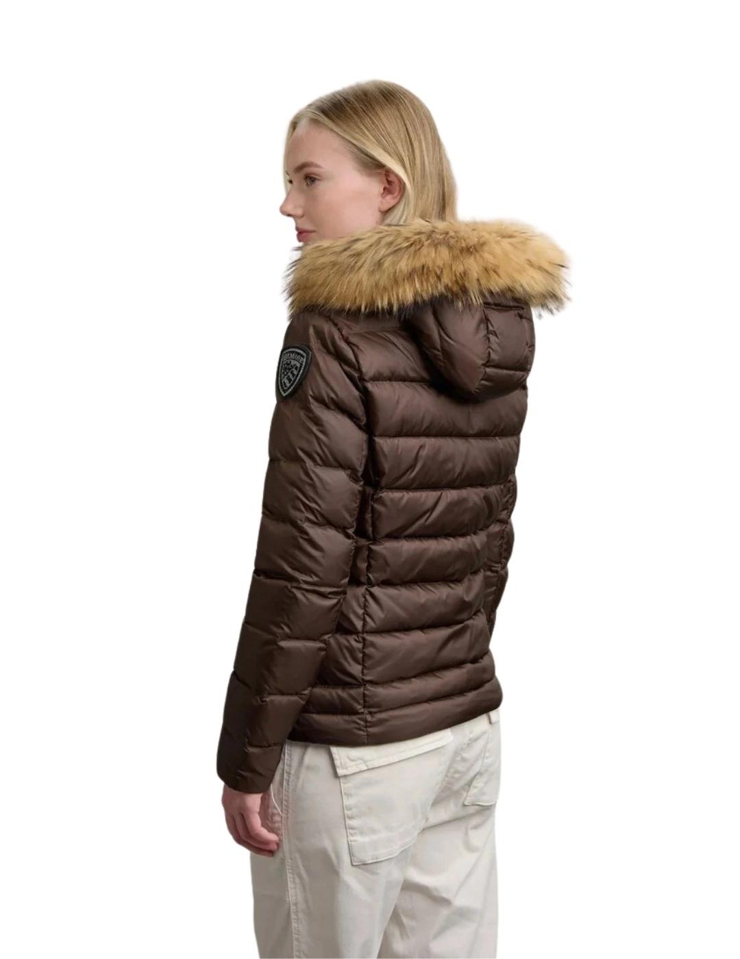 Blauer Plumífero a rayas Arcadia Marrón y beige