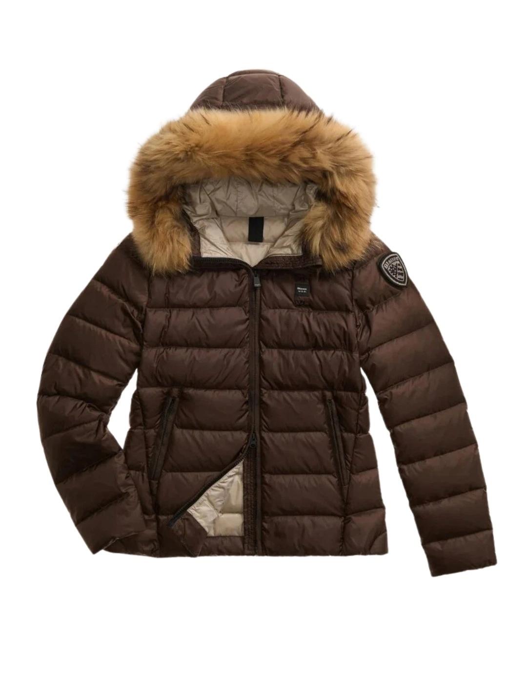 Blauer Plumífero a rayas Arcadia Marrón y beige