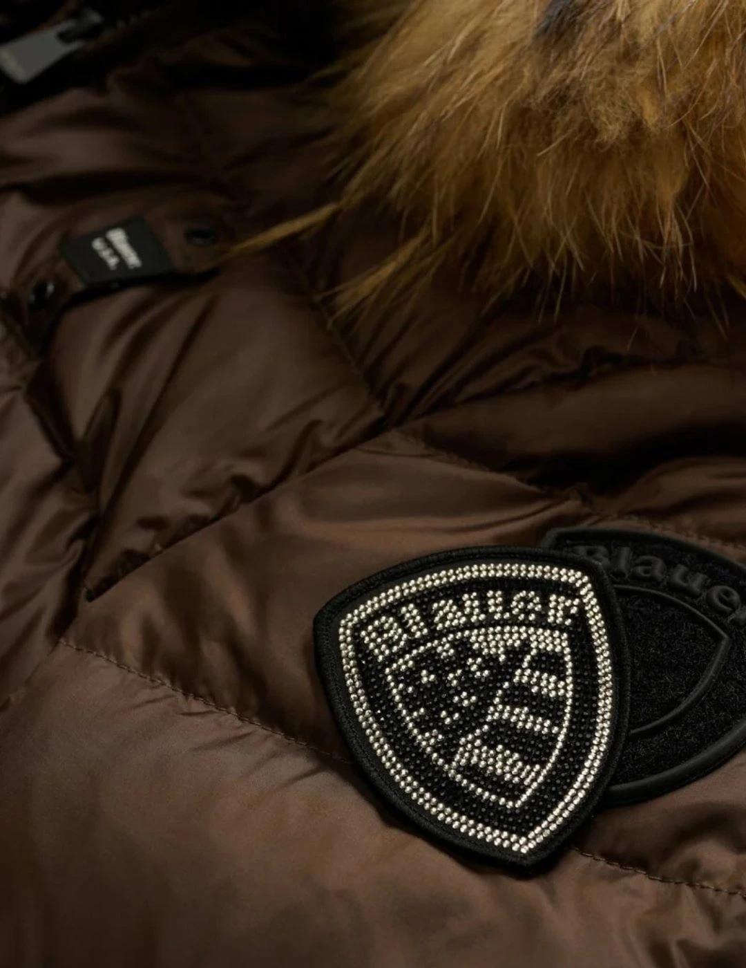 Blauer Plumífero a rayas Arcadia Marrón y beige