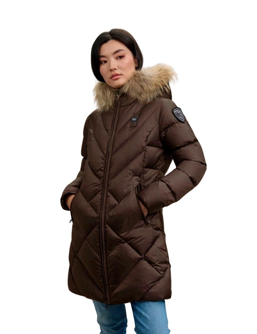 Blauer Plumífero largo Althea Marrón