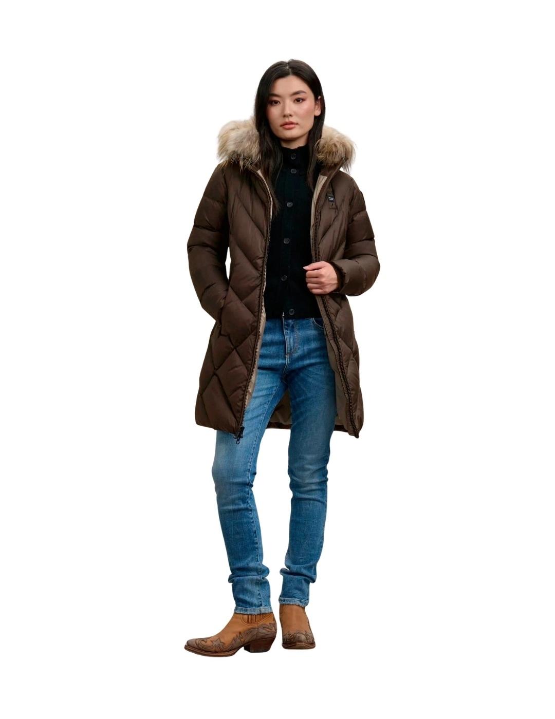 Blauer Plumífero largo Althea Marrón