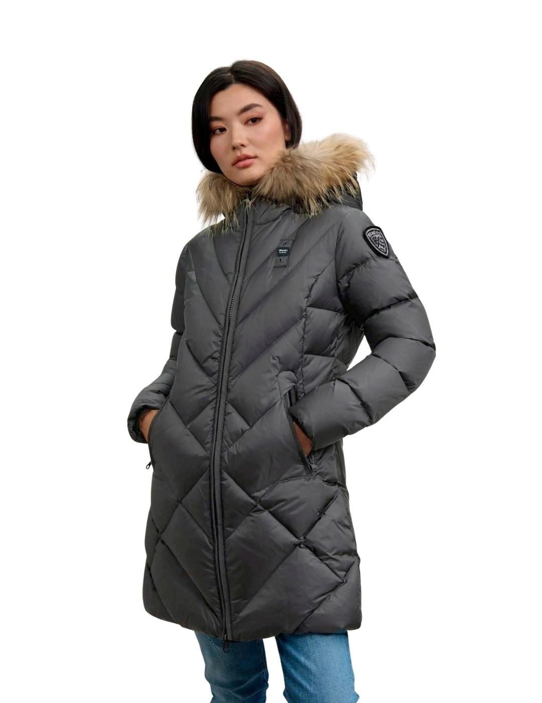 Blauer Plumífero largo Althea Gris