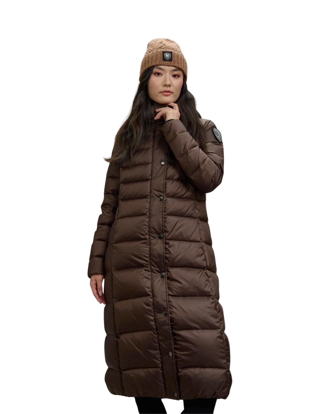 Blauer Plumífero largo entallado Anita Marrón