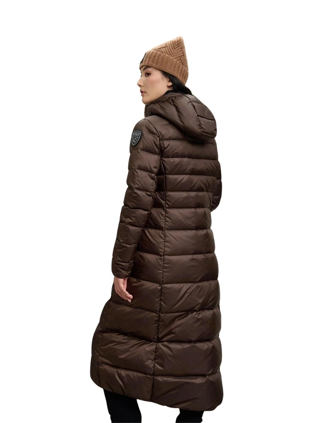 Blauer Plumífero largo entallado Anita Marrón