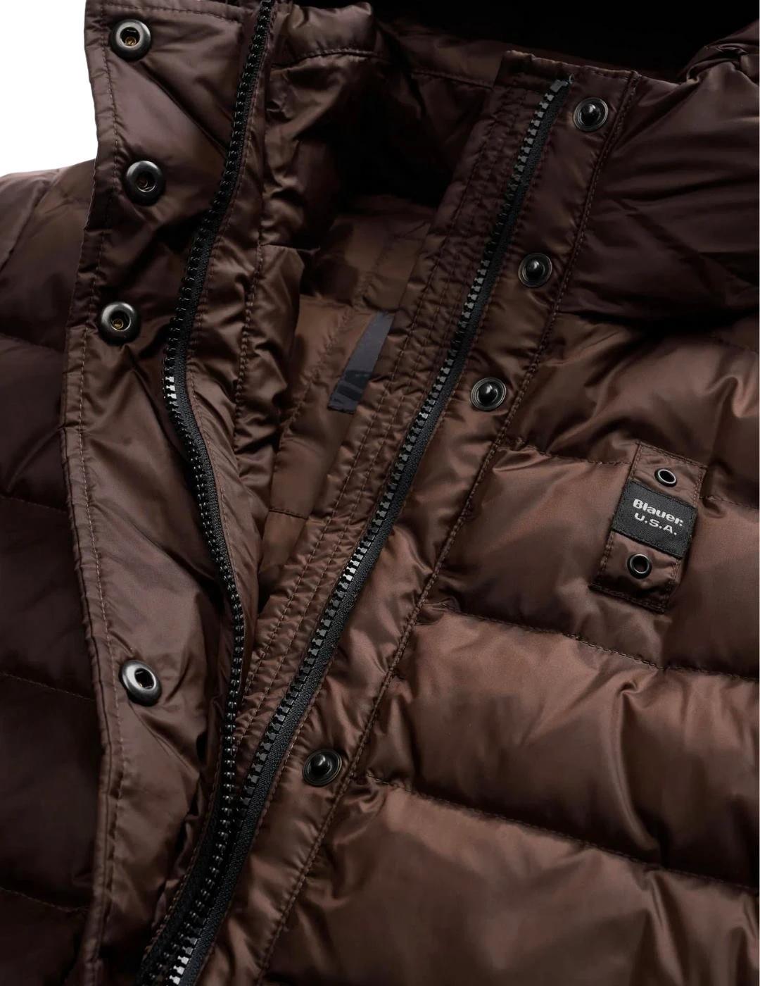 Blauer Plumífero largo entallado Anita Marrón