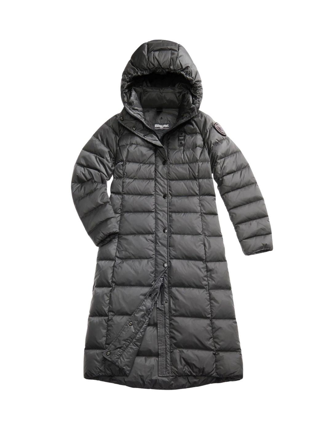 Blauer Plumífero largo entallado Anita Gris