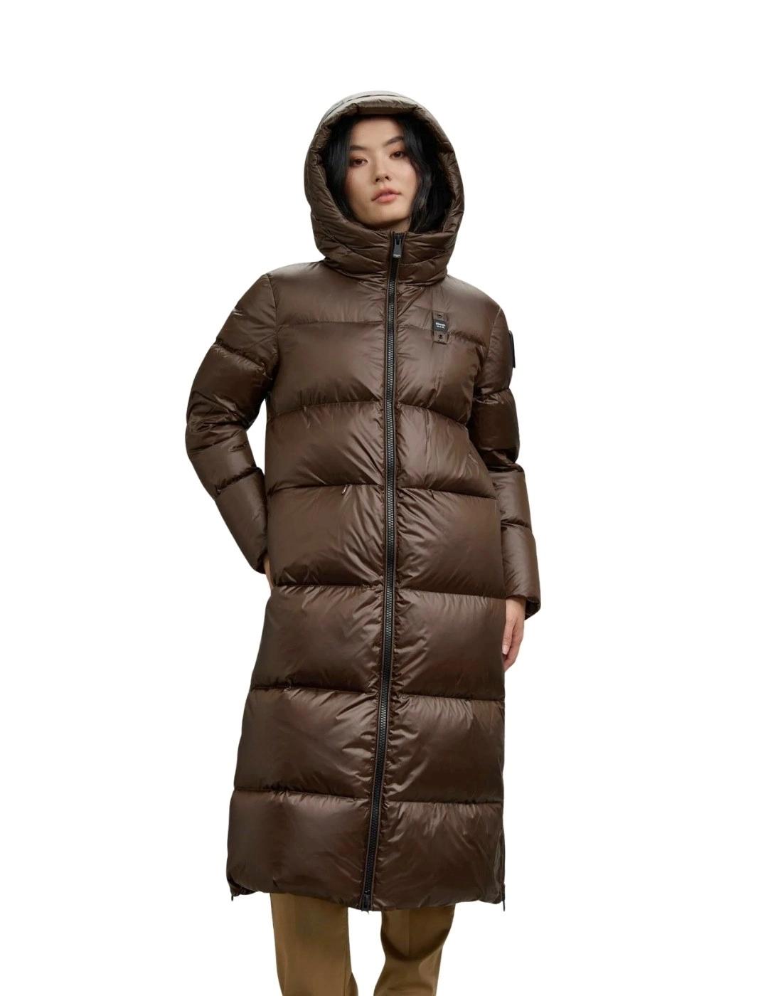 Blauer Plumífero largo Celia Marrón