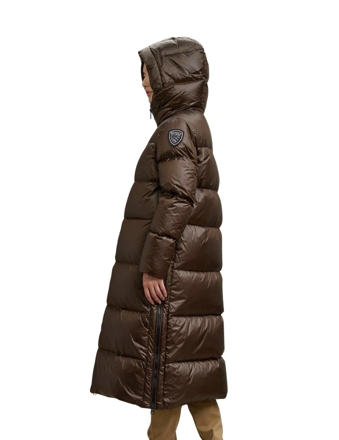 Blauer Plumífero largo Celia Marrón