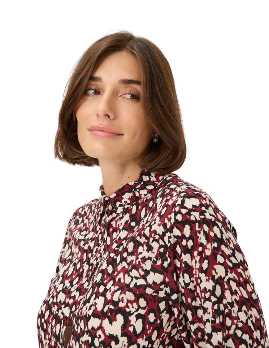 Brax Camisa Vic Granate estampada