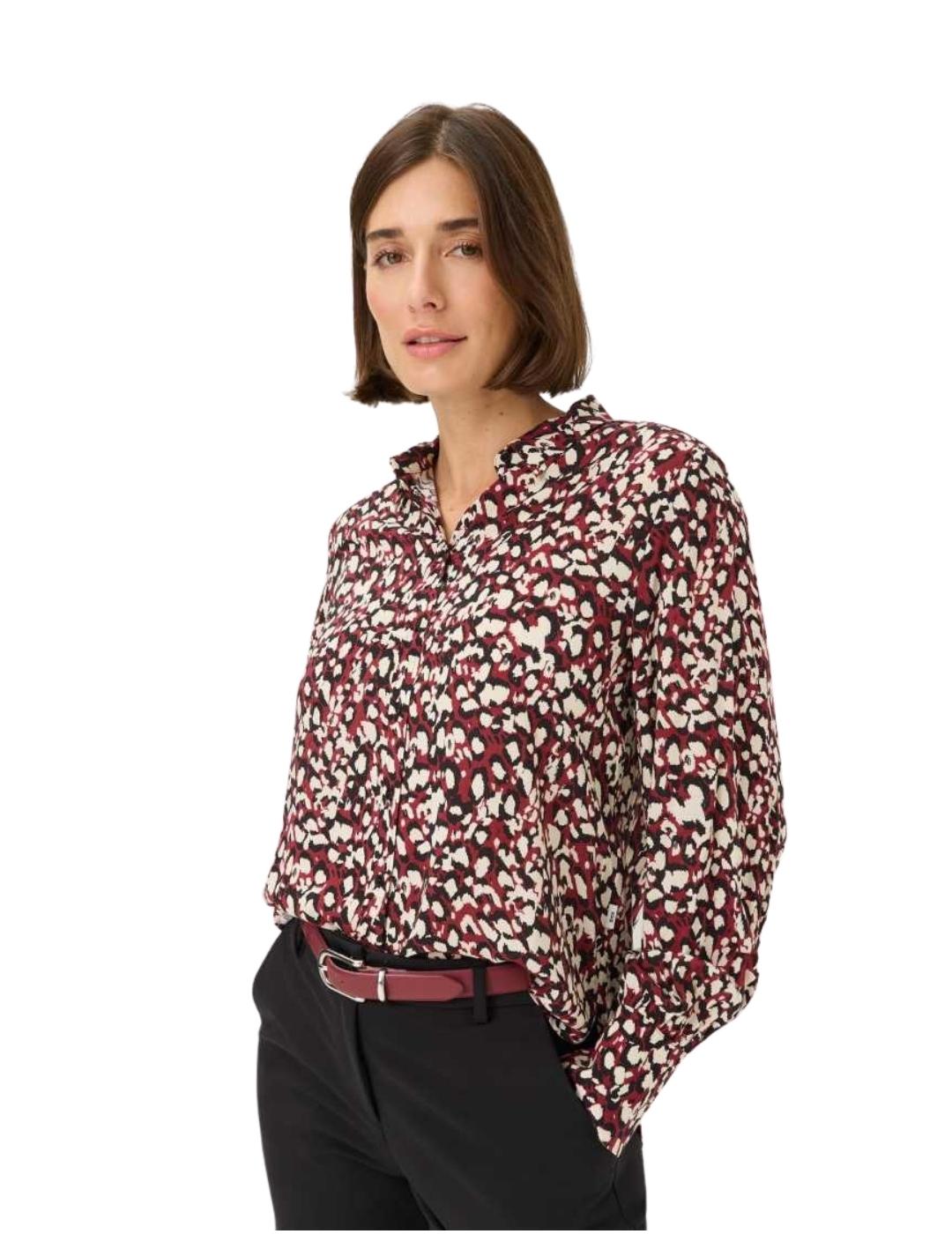 Brax Camisa Vic Granate estampada