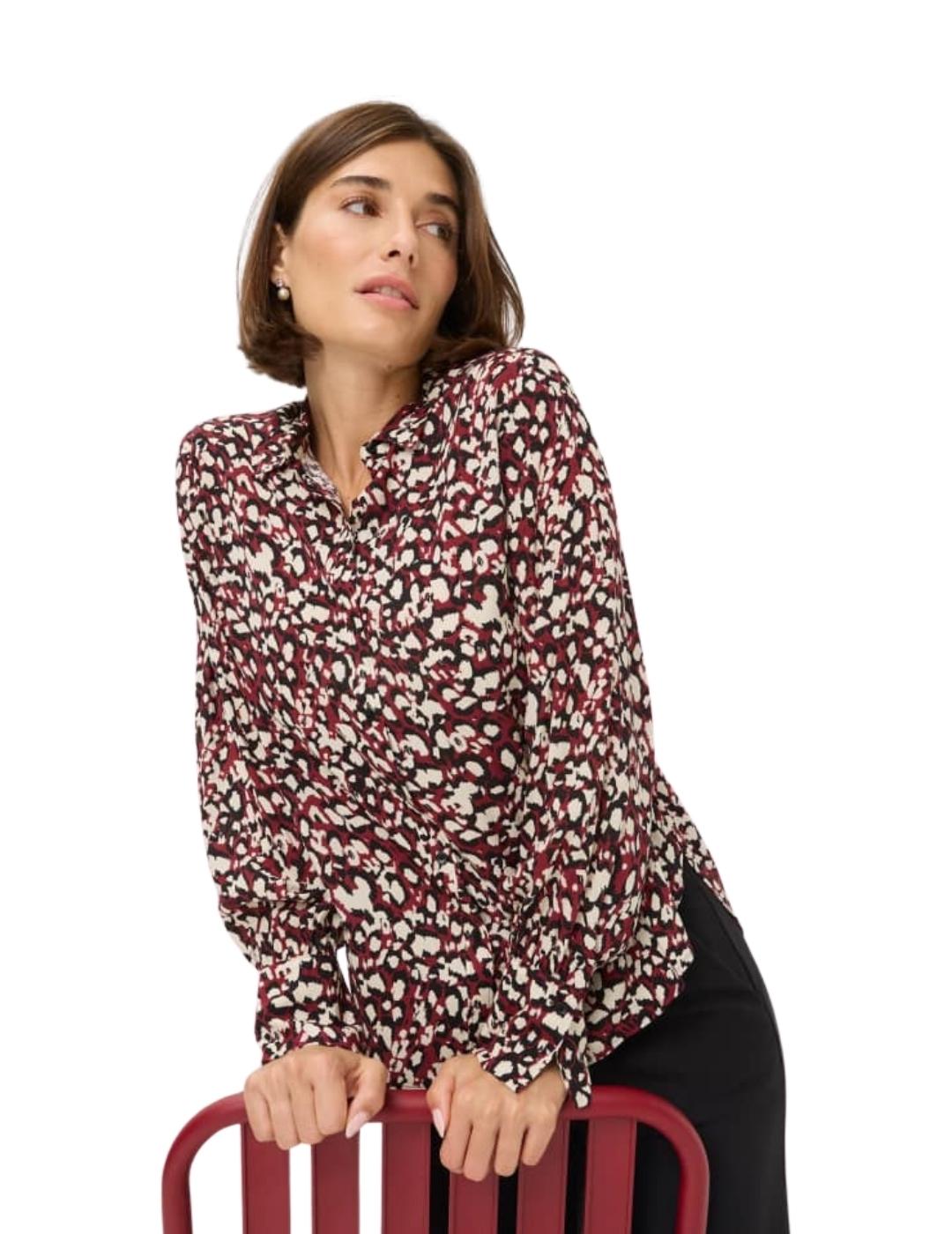 Brax Camisa Vic Granate estampada