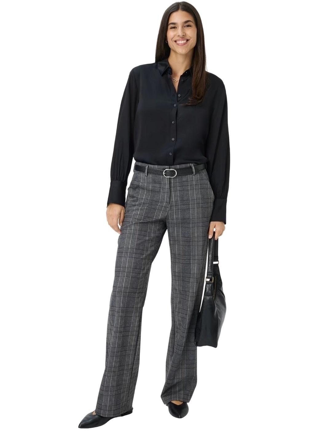 Brax Pantalón Maine Gris de cuadros