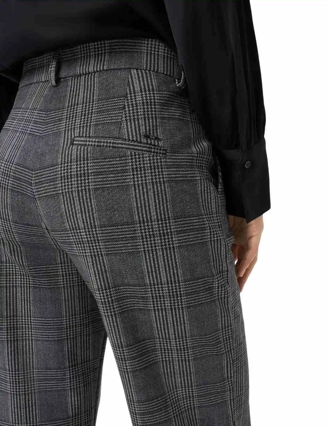 Brax Pantalón Maine Gris de cuadros