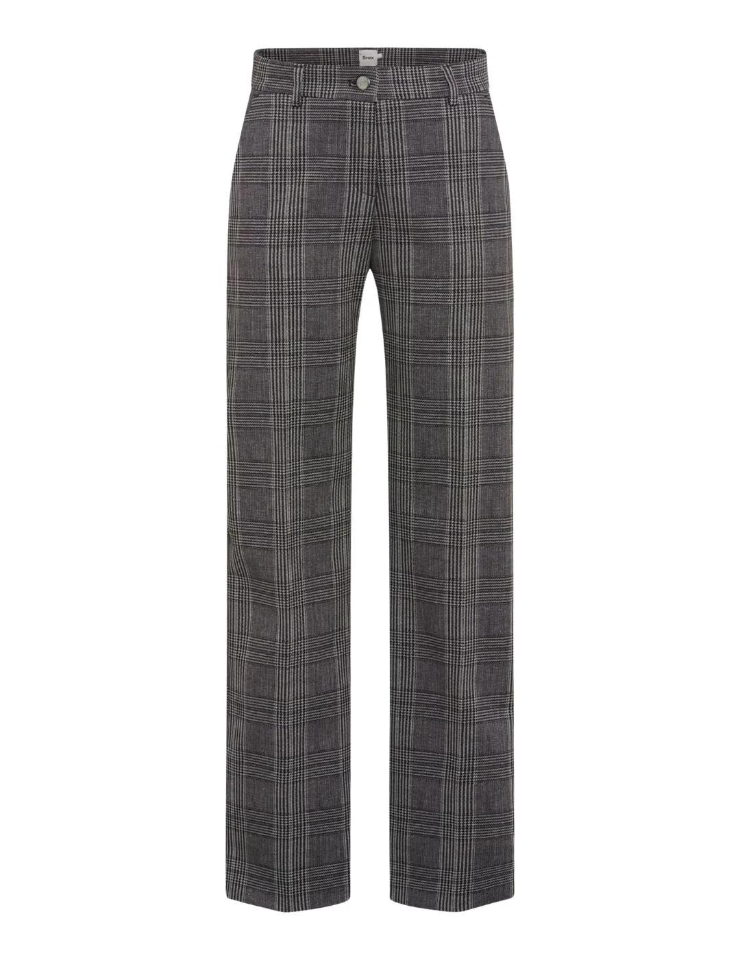 Brax Pantalón Maine Gris de cuadros