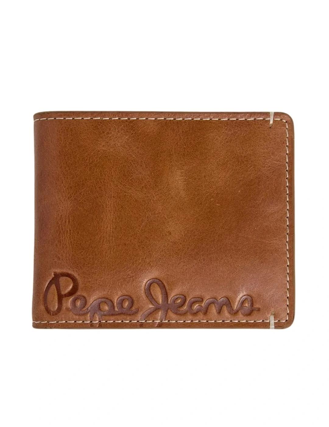 Pepe Jeans Cartera Keanu Marrón de piel