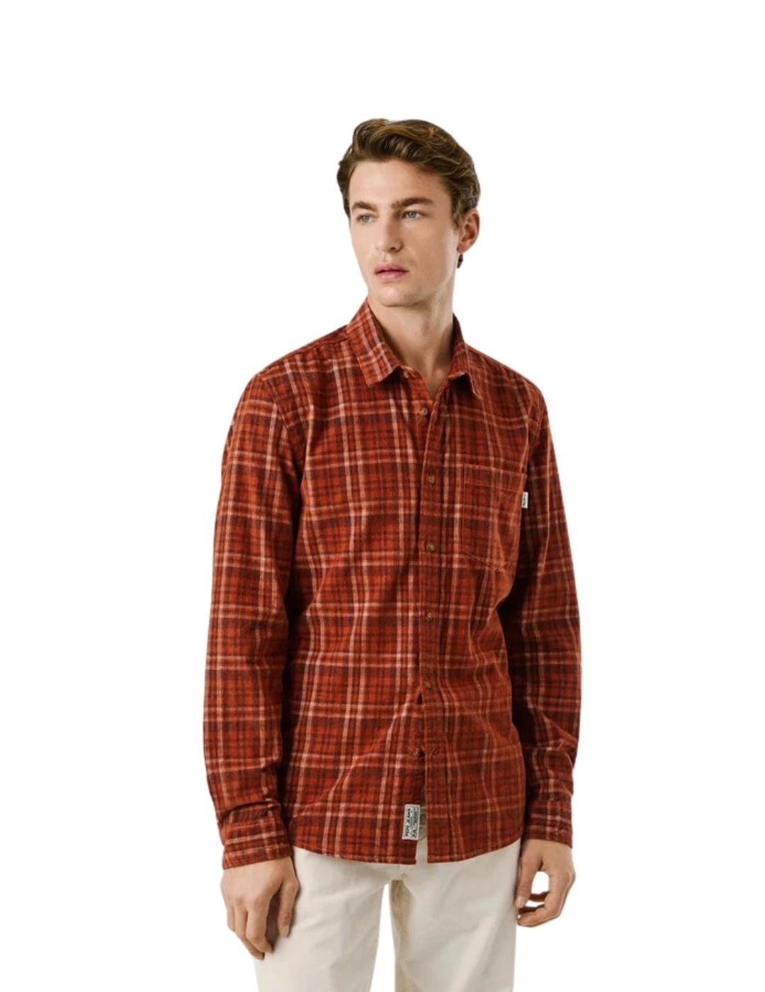 Pepe Jeans Camisa Cliffton Roja de cuadros