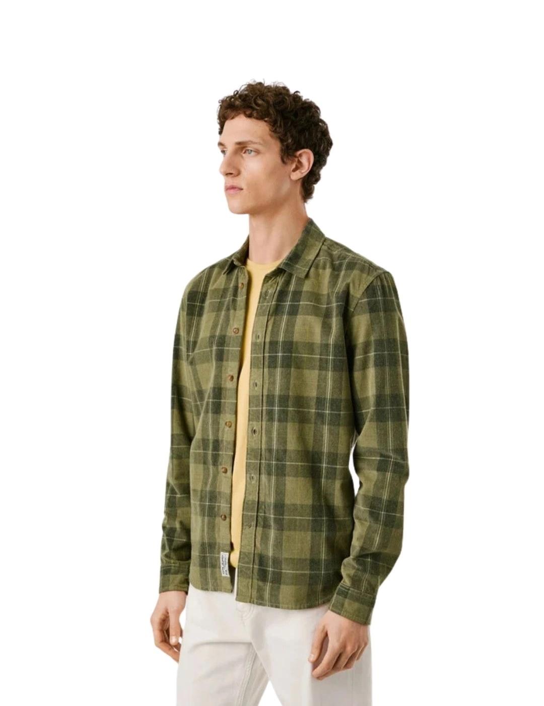 Pepe Jeans Camisa Caster Verde de cuadros