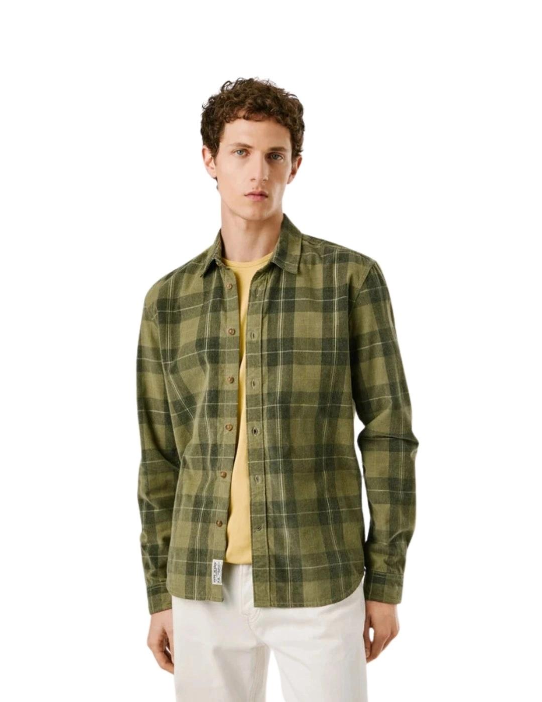 Pepe Jeans Camisa Caster Verde de cuadros
