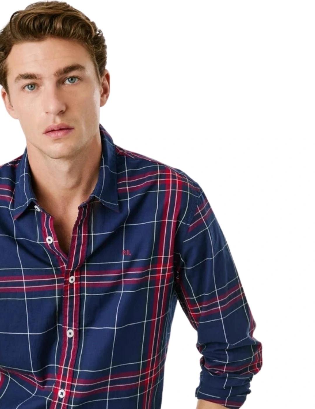 Pepe Jeans Camisa Courtney Azul y rojo cuadros