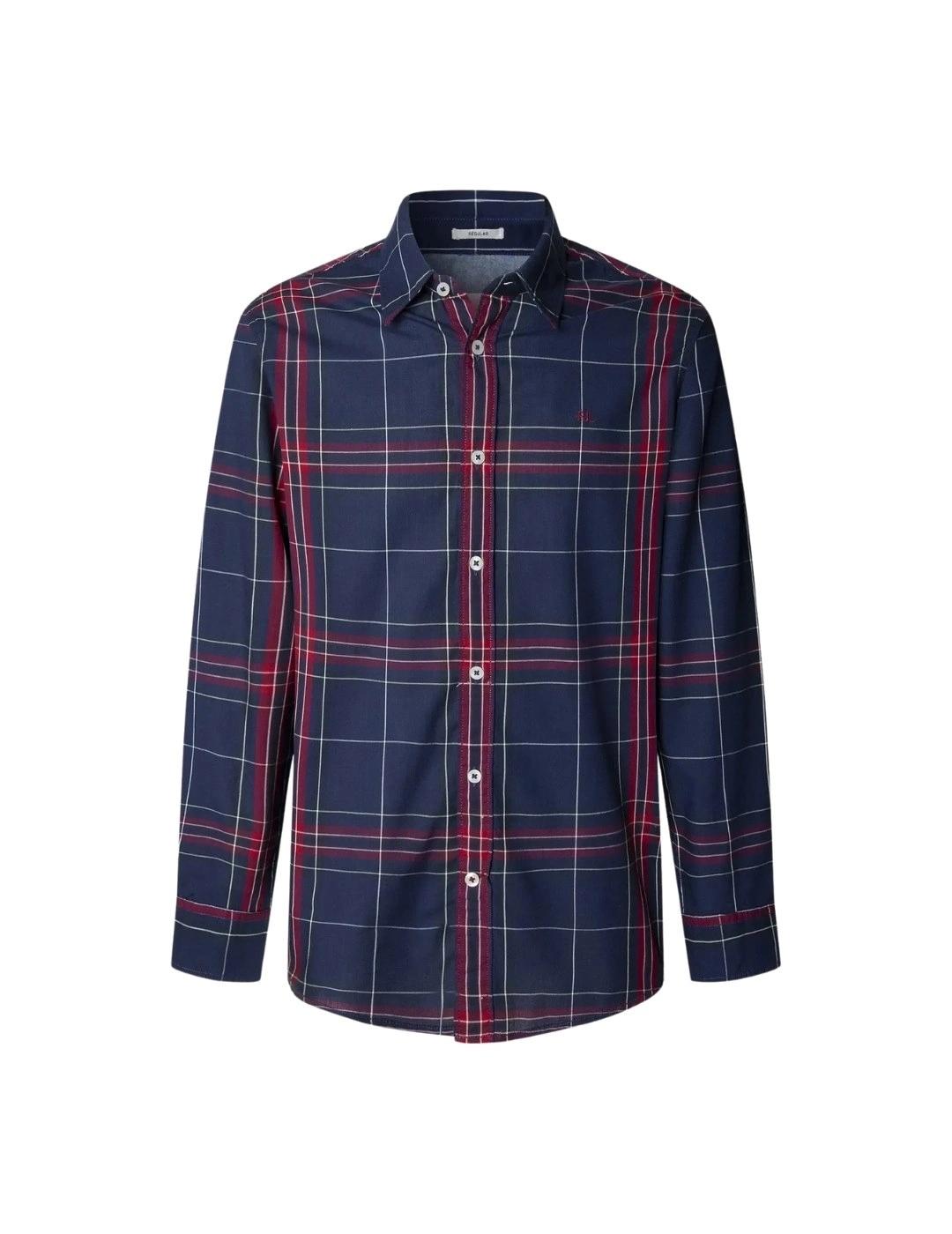 Pepe Jeans Camisa Courtney Azul y rojo cuadros