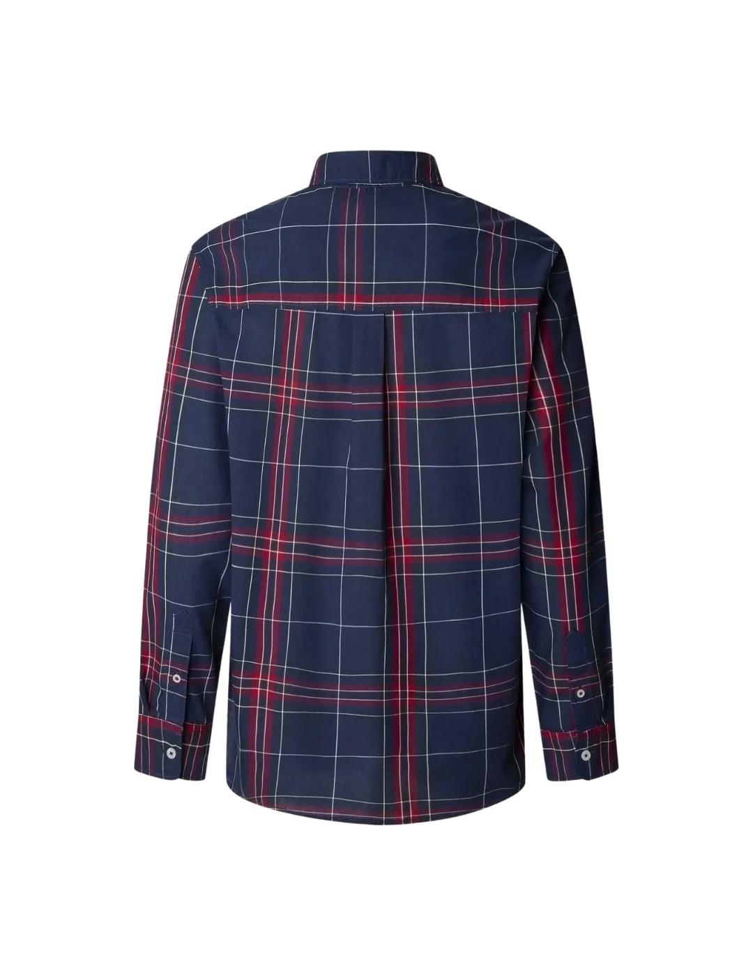 Pepe Jeans Camisa Courtney Azul y rojo cuadros