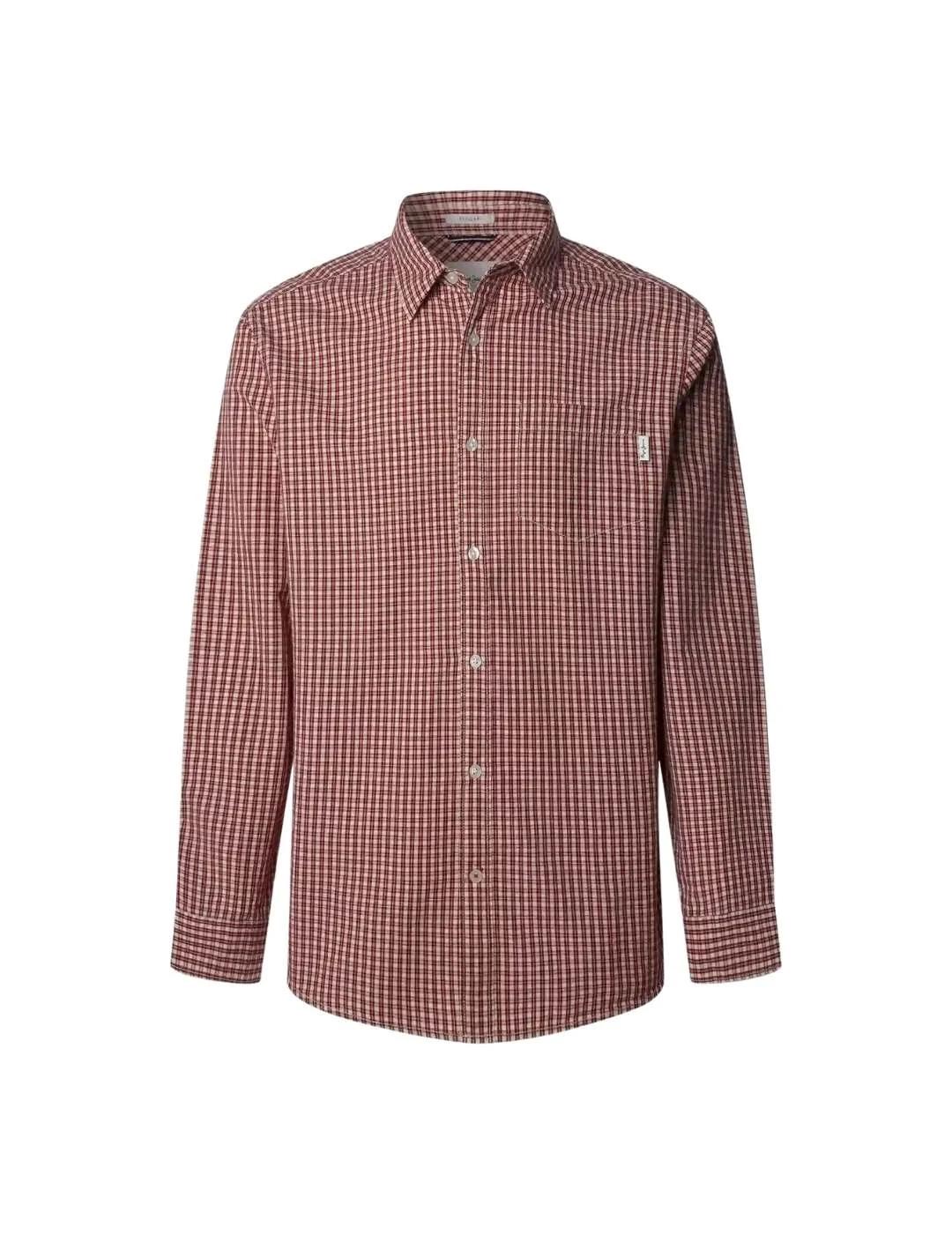 Pepe Jeans Camisa Colton Roja de cuadros