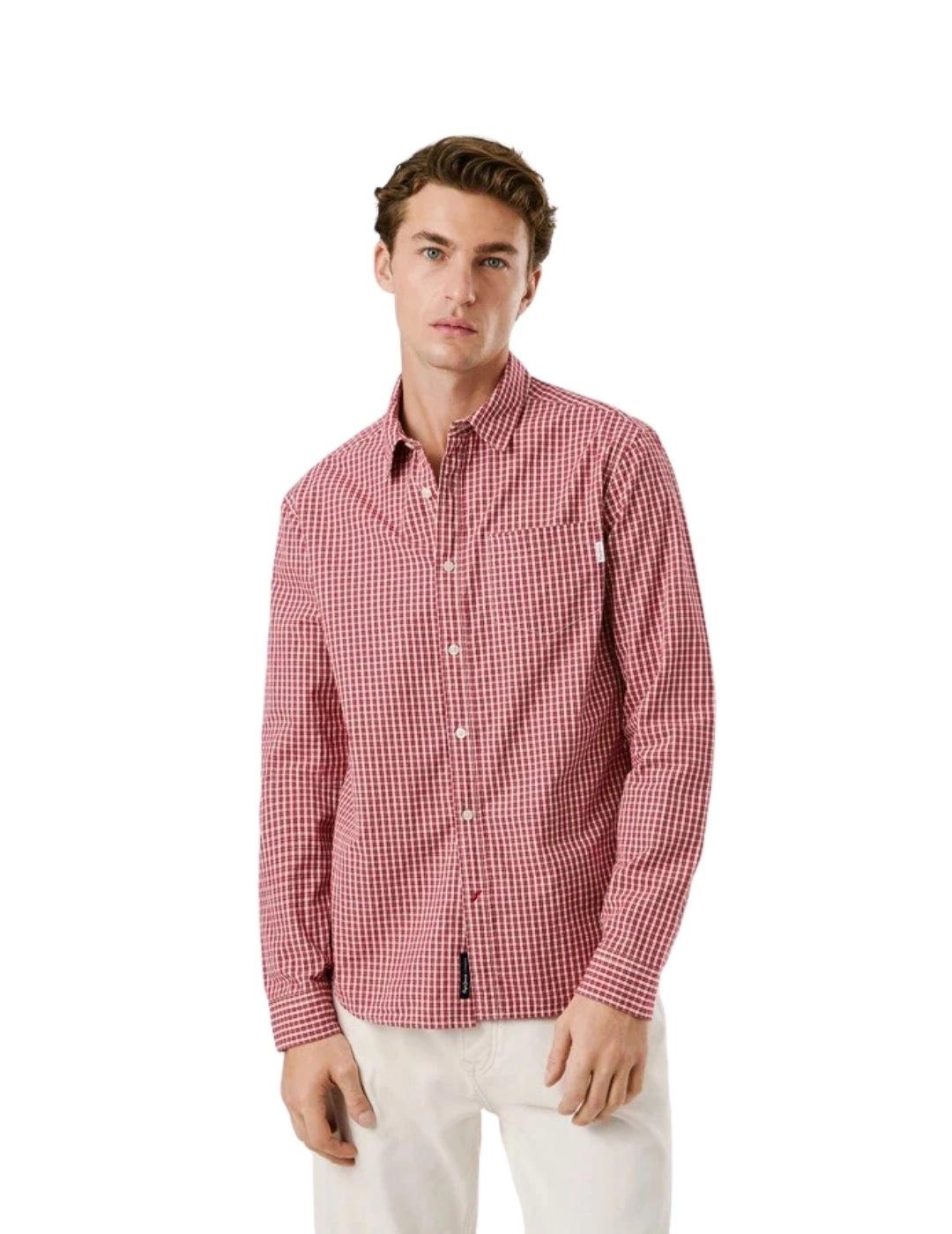 Pepe Jeans Camisa Colton Roja de cuadros