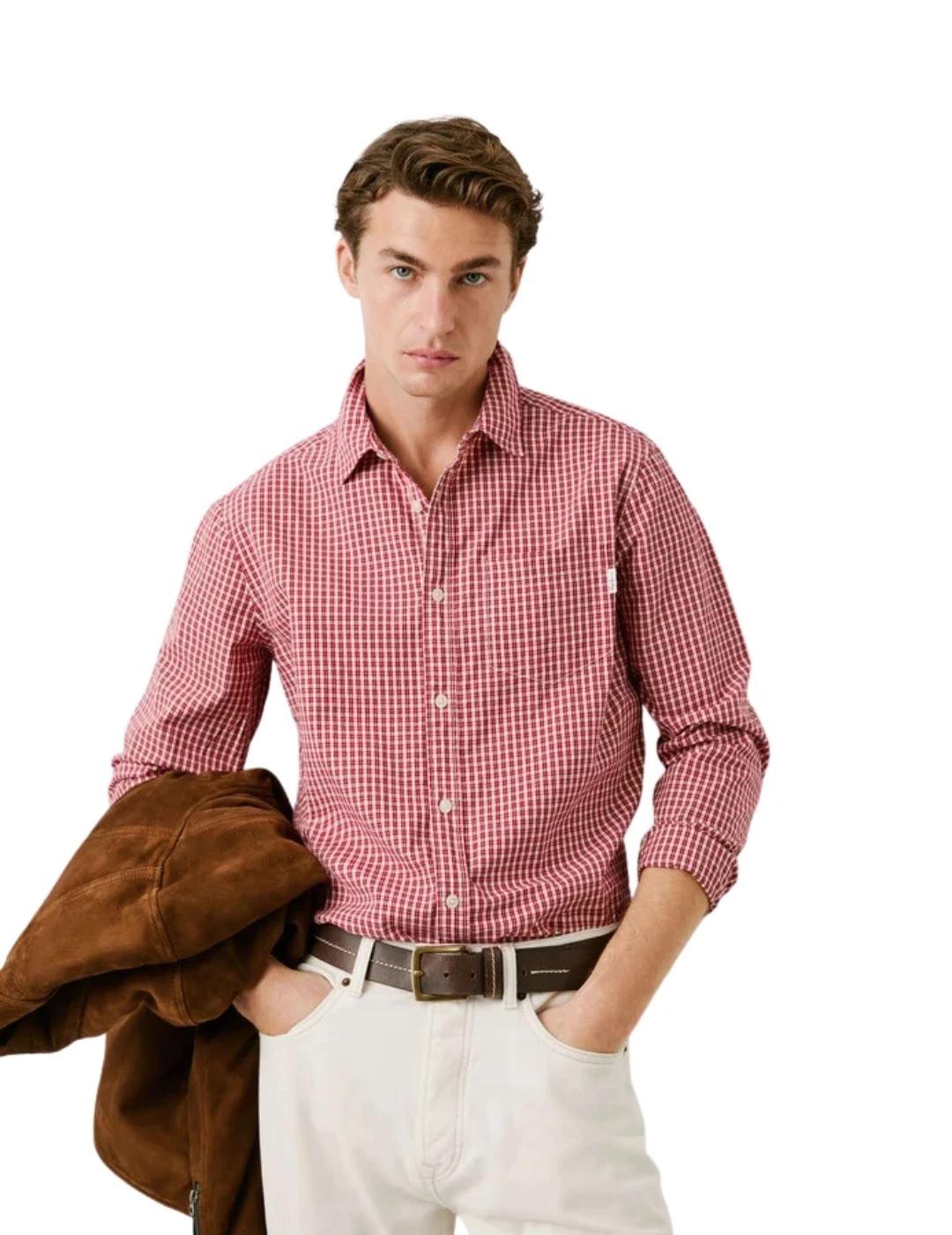 Pepe Jeans Camisa Colton Roja de cuadros