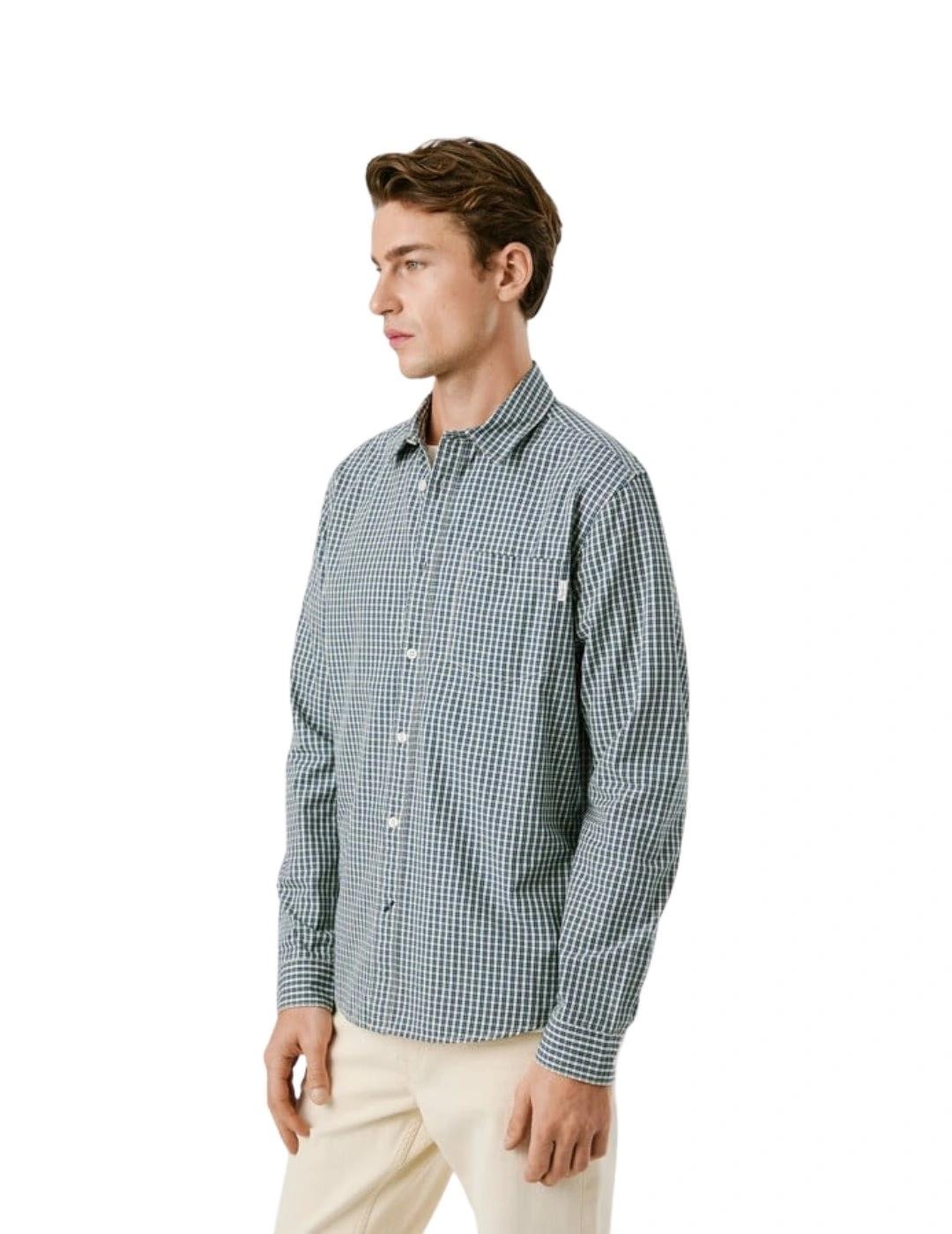 Pepe Jeans Camisa Colton Azul de cuadros